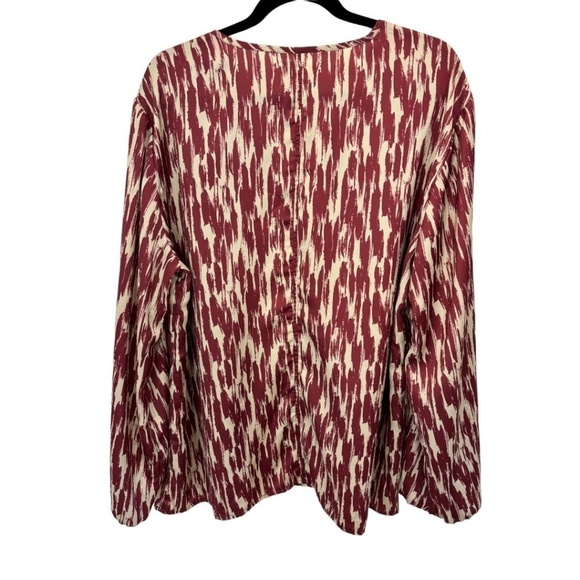 Stewart Simmons Plus Size V-Neck Long Sleeve Polyester Top Size 2XL - Picture 2 of 3